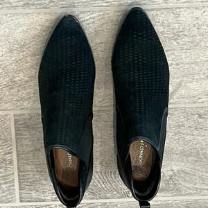 Donald J. Pliner Suede and Leather Boots Size 8.5 Black